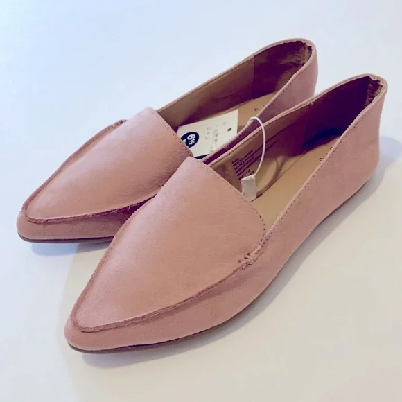 NWT A New Day Micah Pink Suede Pointed Loafers - Picture 3 of 7